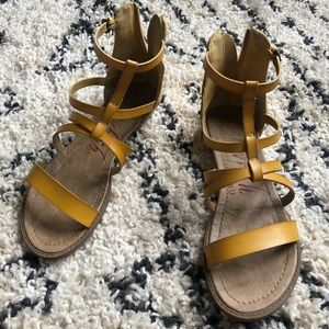 Blowfish Yellow Leather Sandals